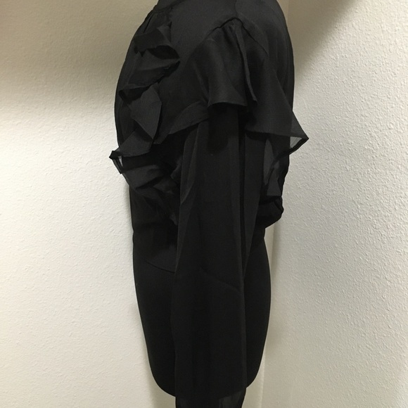 Black “Ruffle Ready” Blouse - Picture 3 of 5